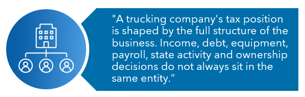trucking company structure quote image