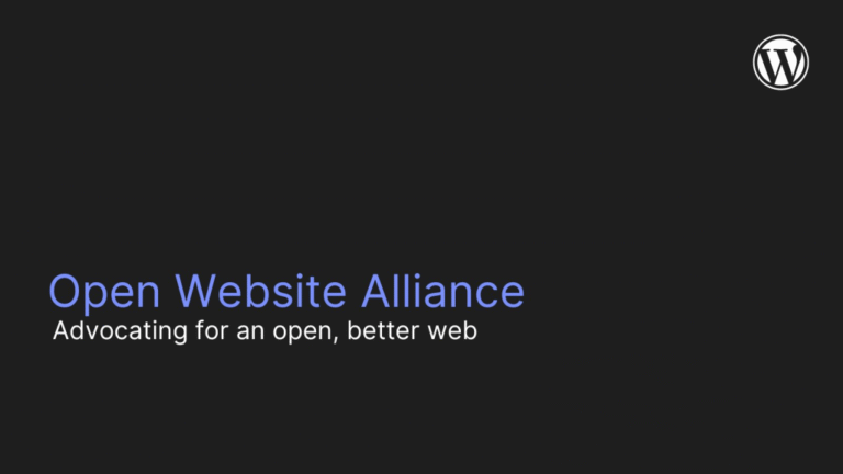 WordPress Takes Its Turn Leading the Open Website Alliance
